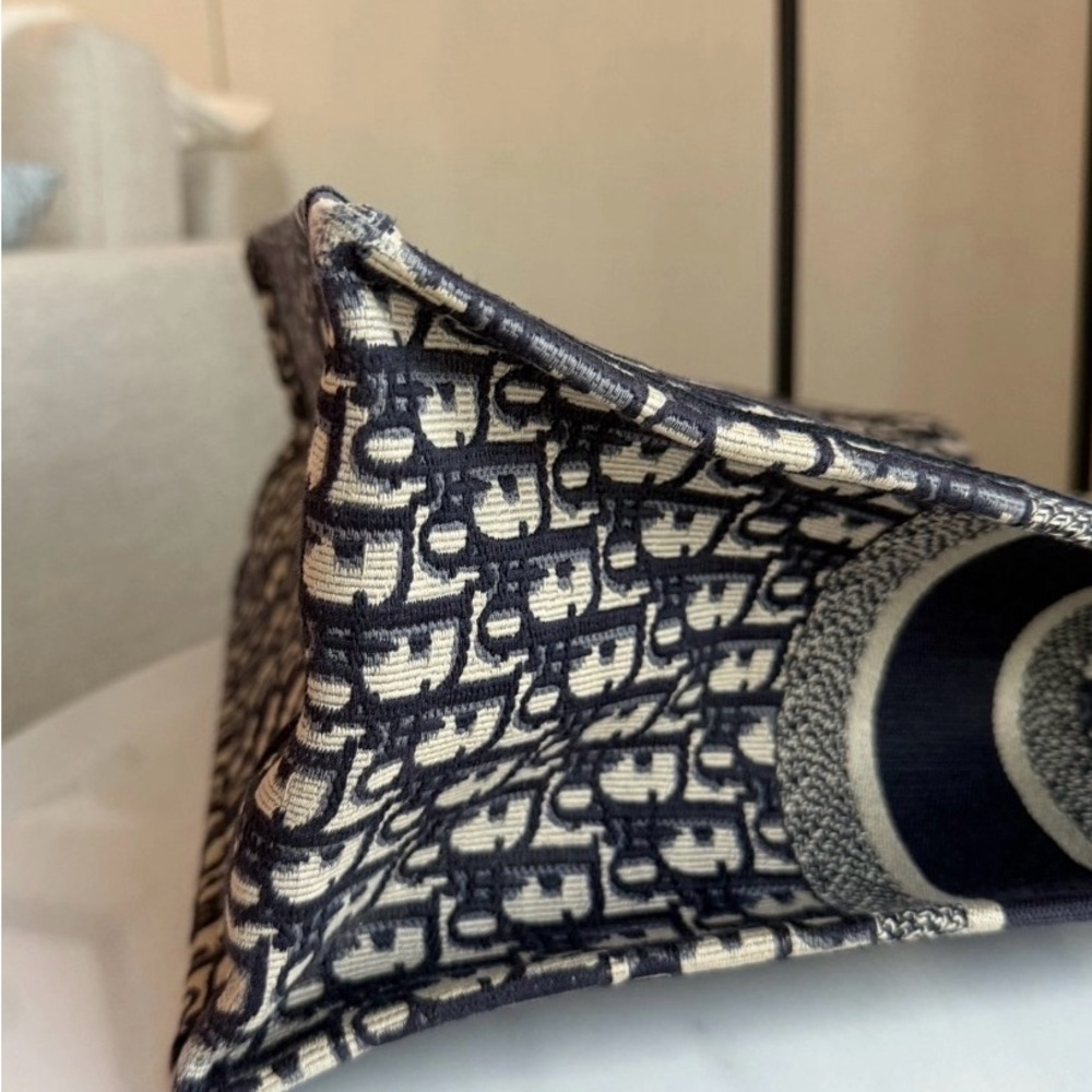 Dior Navy Monogram Tote Bag - Picture 10 of 15